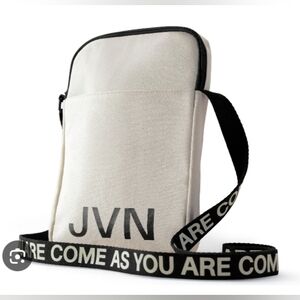 JVN Cream Messenger Bag with Black Accents, Unisex, NWOT
